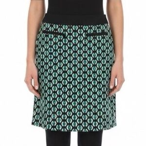 Worthington Black and Green A-Line Skirt
